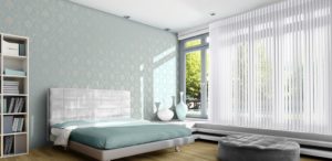 Modern bedroom interior(focus on bed)